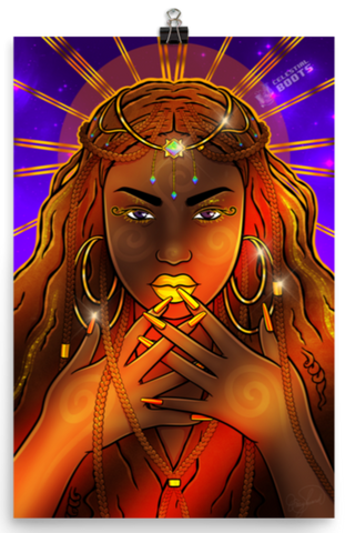 Soleil Dipped In Black - Print