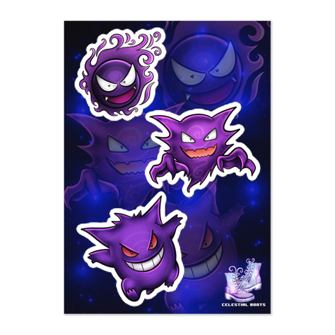 Ghost Pokémon Sticker sheet